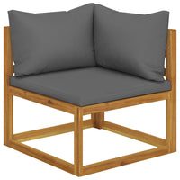 Thumbnail for 12-tlg. Garten-Lounge-Set mit Auflagen Massivholz Akazie