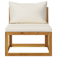 Thumbnail for 9-tlg. Garten-Lounge-Set mit Auflagen Creme Massivholz Akazie