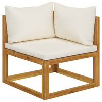 Thumbnail for 8-tlg. Garten-Lounge-Set mit Auflagen Creme Massivholz Akazie