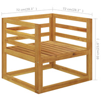 Thumbnail for 8-tlg. Garten-Lounge-Set mit Auflagen Creme Massivholz Akazie