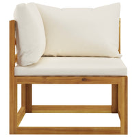 Thumbnail for 6-tlg. Garten-Lounge-Set mit Auflagen Creme Massivholz Akazie
