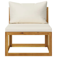 Thumbnail for 6-tlg. Garten-Lounge-Set mit Auflagen Creme Massivholz Akazie