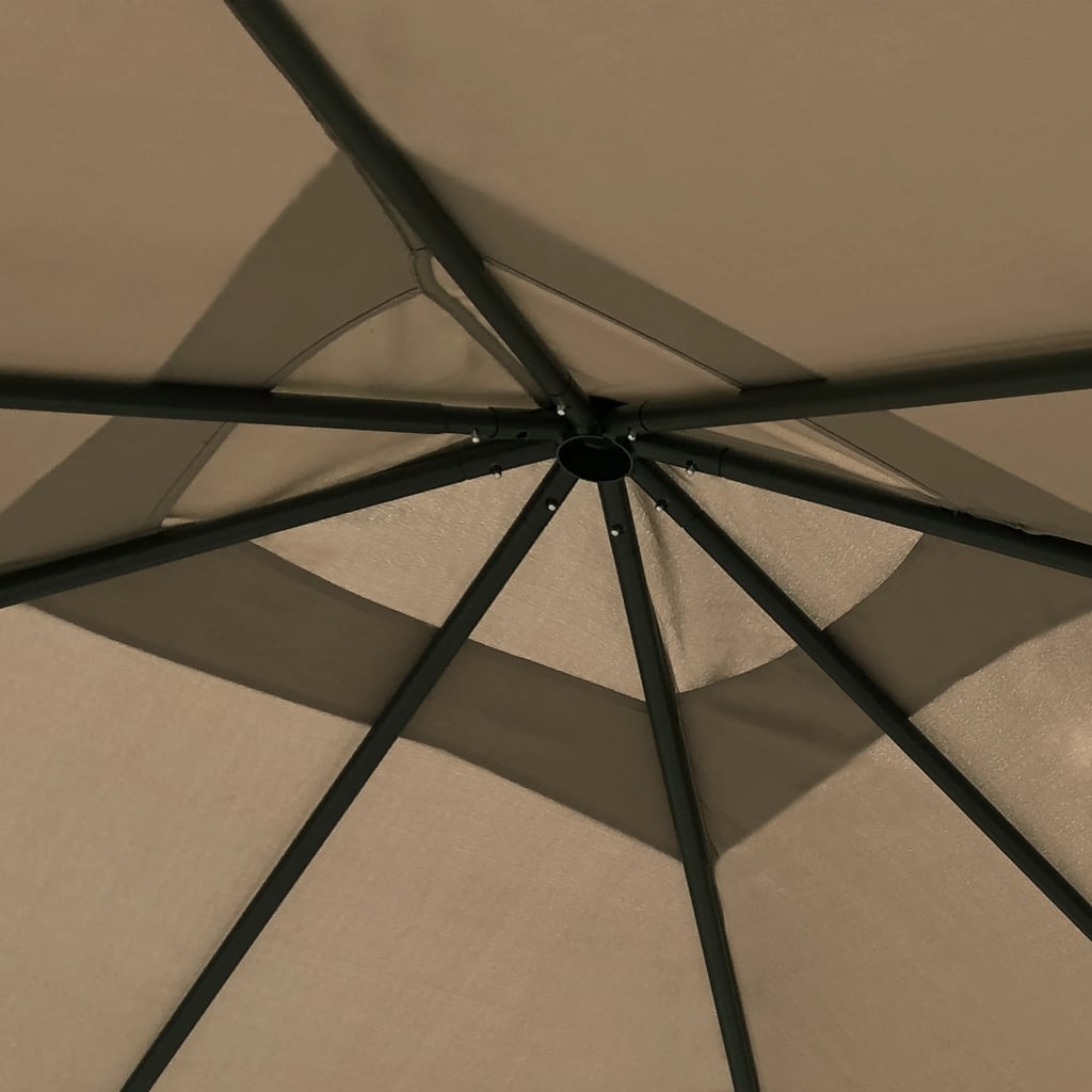 Pavillon 3x3x2,6 m Taupe 160 g/m²