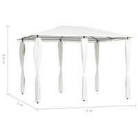Thumbnail for Pavillon mit Pfostenabdeckungen 3x4x2,6 m Creme 160 g/m²