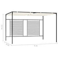 Thumbnail for Pavillon mit Ausziehbarem Dach 3x4x2,3 m Cremeweiß 180 g/m²