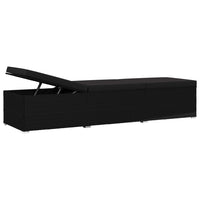 Thumbnail for 3-tlg. Garten-Sonnenliegen mit Teetisch Poly Rattan Schwarz