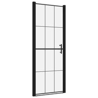 Thumbnail for Duschtür Hartglas 81x195 cm Schwarz