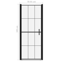 Thumbnail for Duschtür Hartglas 81x195 cm Schwarz