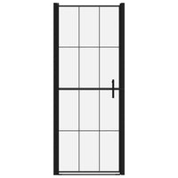 Thumbnail for Duschtür Hartglas 91x195 cm Schwarz