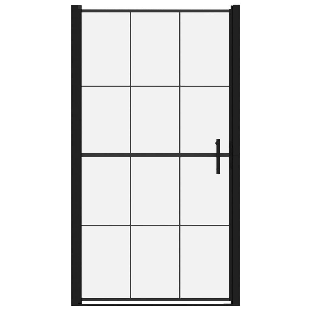 Duschtür Hartglas 100x178 cm Schwarz