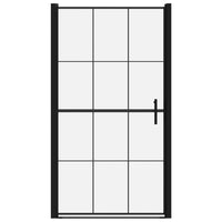 Thumbnail for Duschtür Hartglas 100x178 cm Schwarz