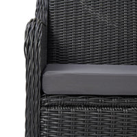 Thumbnail for 9-tlg. Garten-Essgruppe Poly Rattan Schwarz