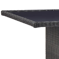 Thumbnail for 9-tlg. Garten-Essgruppe Poly Rattan Schwarz