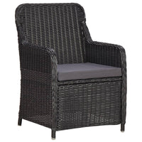 Thumbnail for 9-tlg. Garten-Essgruppe Poly Rattan Schwarz