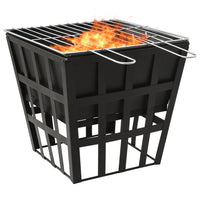 Thumbnail for 2-in-1 Feuerstelle und Grill 34x34x48 cm Stahl