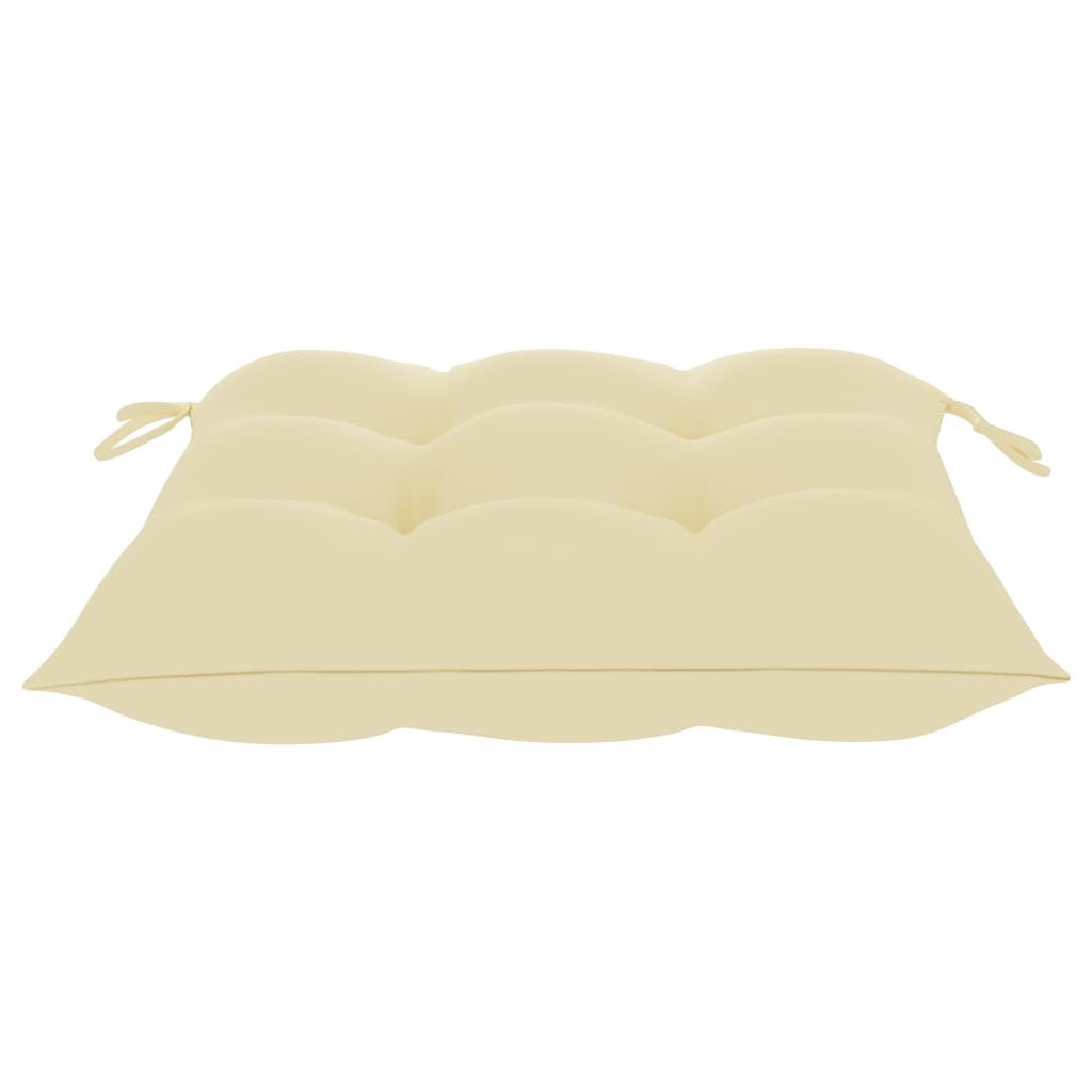 Stuhlkissen 2 Stk. Cremeweiß 40x40x7 cm Stoff