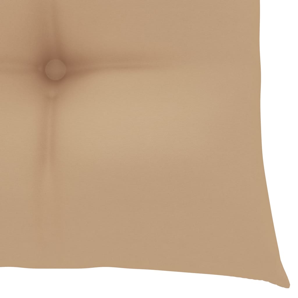 Stuhlkissen 4 Stk. Beige 40x40x7 cm Stoff