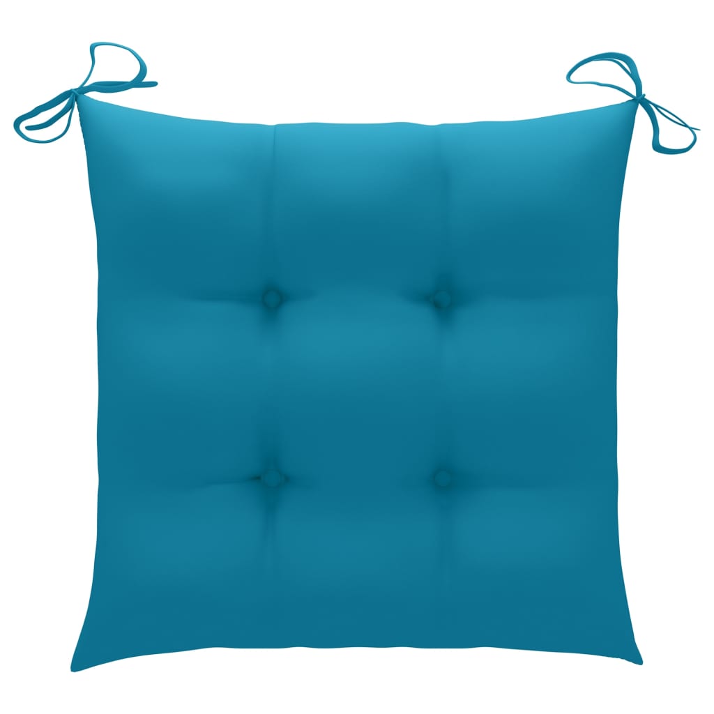 Stuhlkissen 2 Stk. Hellblau 40x40x7 cm Stoff