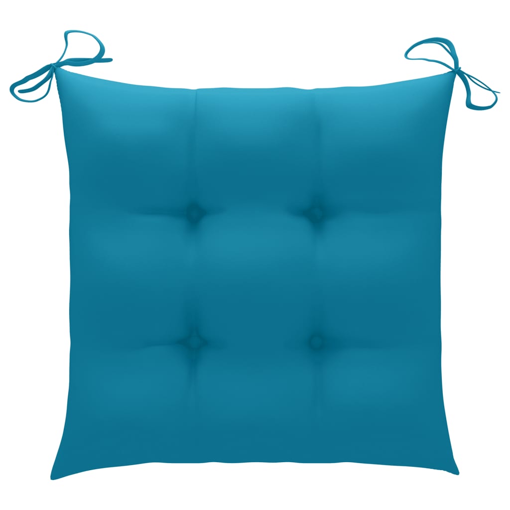 Stuhlkissen 4 Stk. Hellblau 40x40x7 cm Stoff