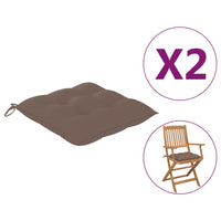 Thumbnail for Stuhlkissen 2 Stk. Taupe 40x40x7 cm Stoff