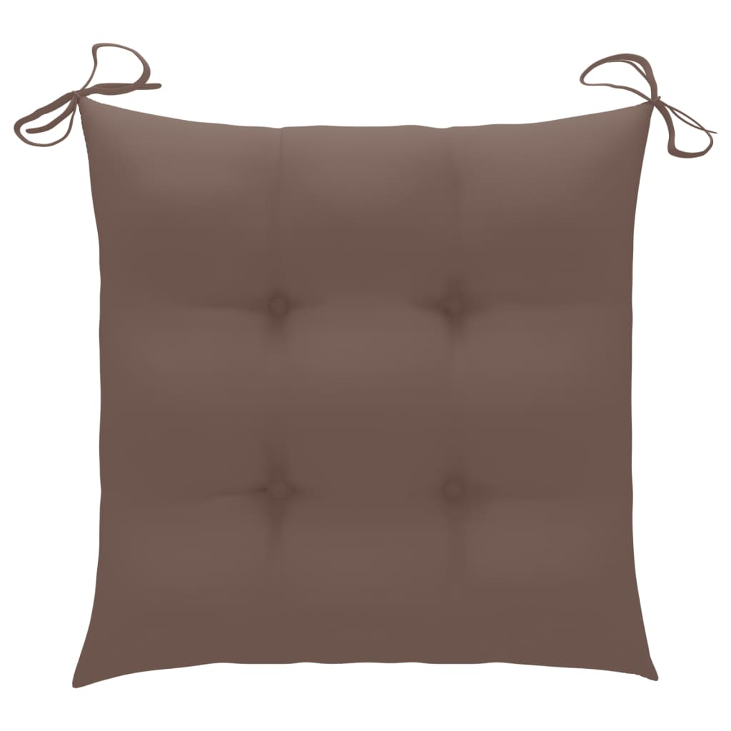 Stuhlkissen 2 Stk. Taupe 40x40x7 cm Stoff