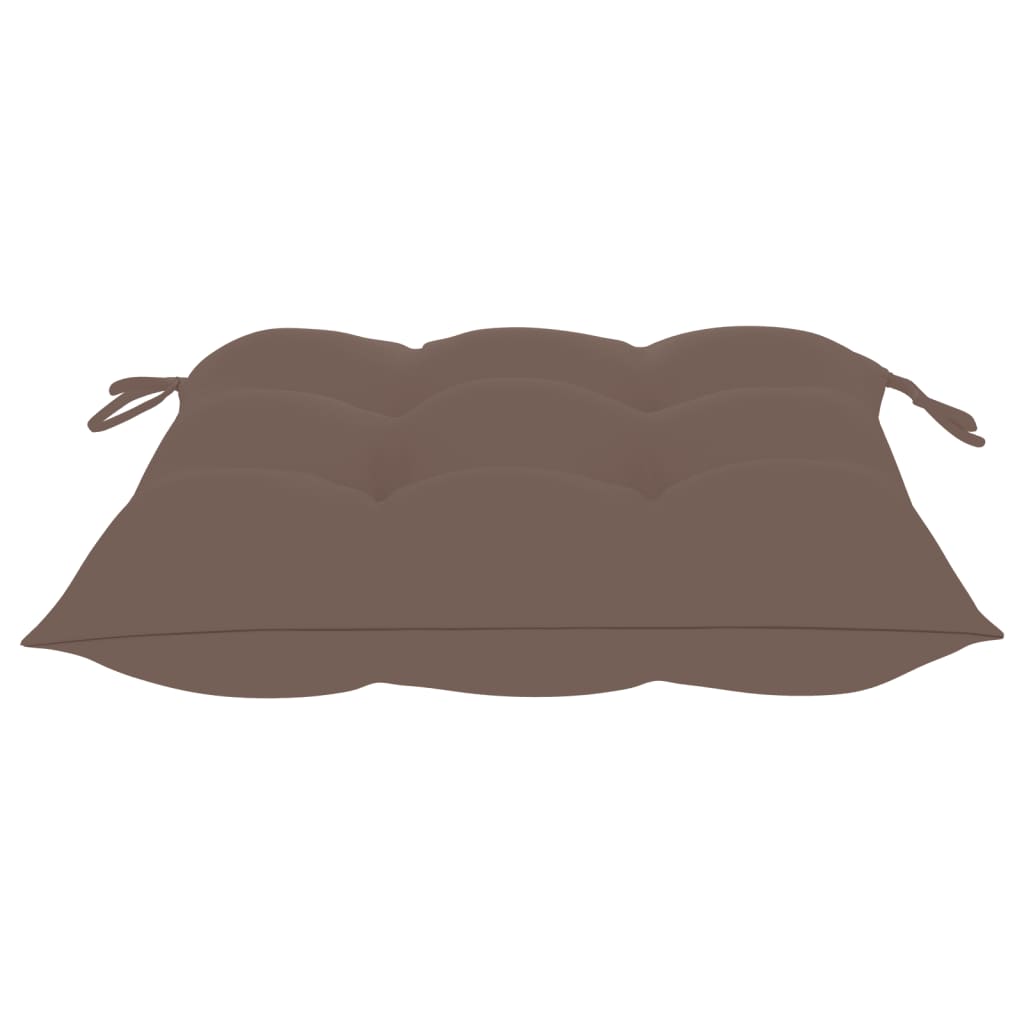 Stuhlkissen 2 Stk. Taupe 40x40x7 cm Stoff