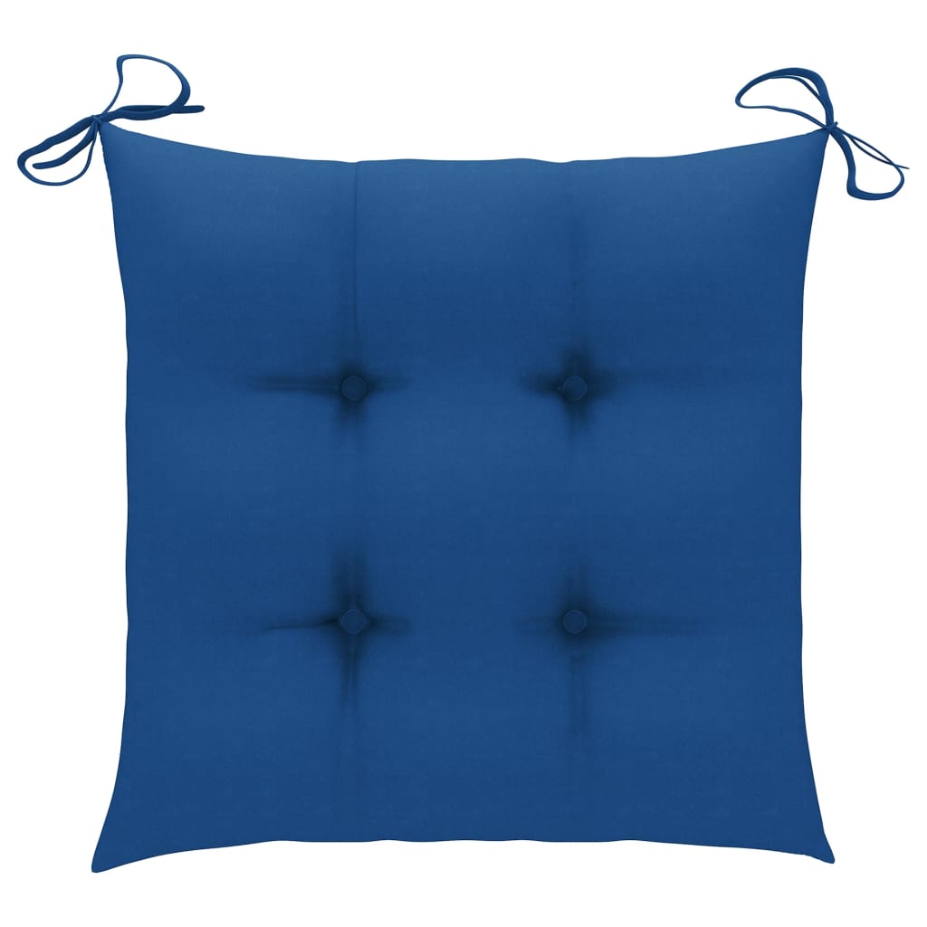 Stuhlkissen 2 Stk. Blau 40x40x7 cm Stoff