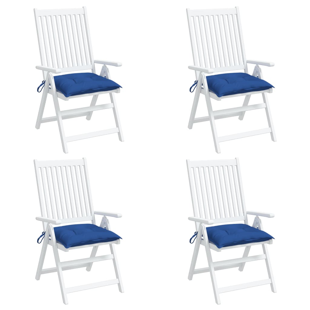 Stuhlkissen 4 Stk. Blau 40x40x7 cm Oxford-Gewebe