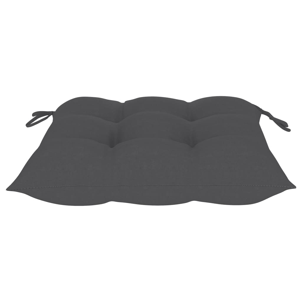 Stuhlkissen 2 Stk. Anthrazit 50x50x7 cm Stoff