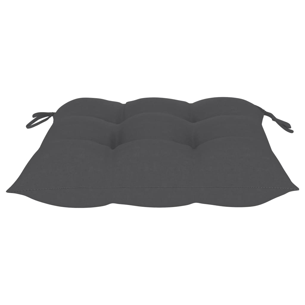 Stuhlkissen 4 Stk. Anthrazit 50x50x7 cm Stoff