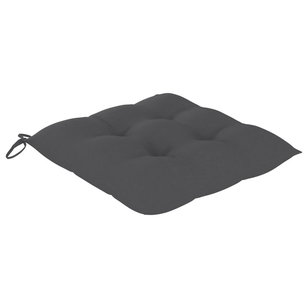 Stuhlkissen 6 Stk. Anthrazit 50x50x7 cm Stoff