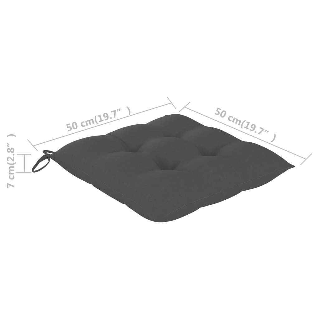 Stuhlkissen 6 Stk. Anthrazit 50x50x7 cm Stoff