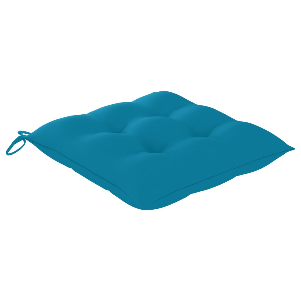 Stuhlkissen 4 Stk. Hellblau 50x50x7 cm Stoff