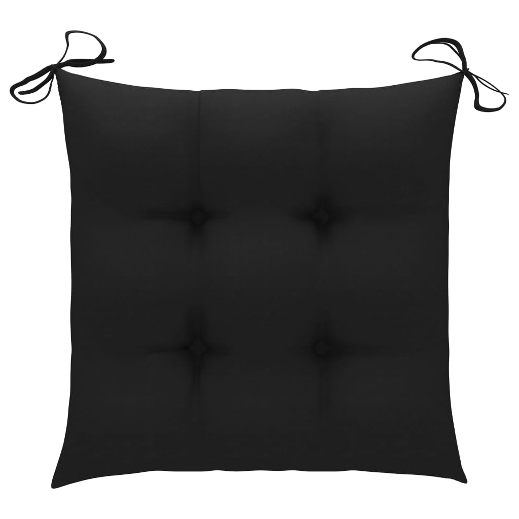 Stuhlkissen 6 Stk. Schwarz 50x50x7 cm Stoff