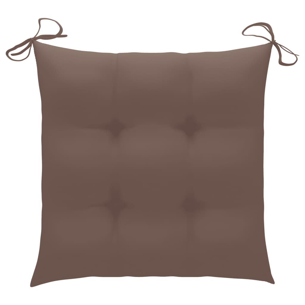 Stuhlkissen 2 Stk. Taupe 50x50x7 cm Stoff