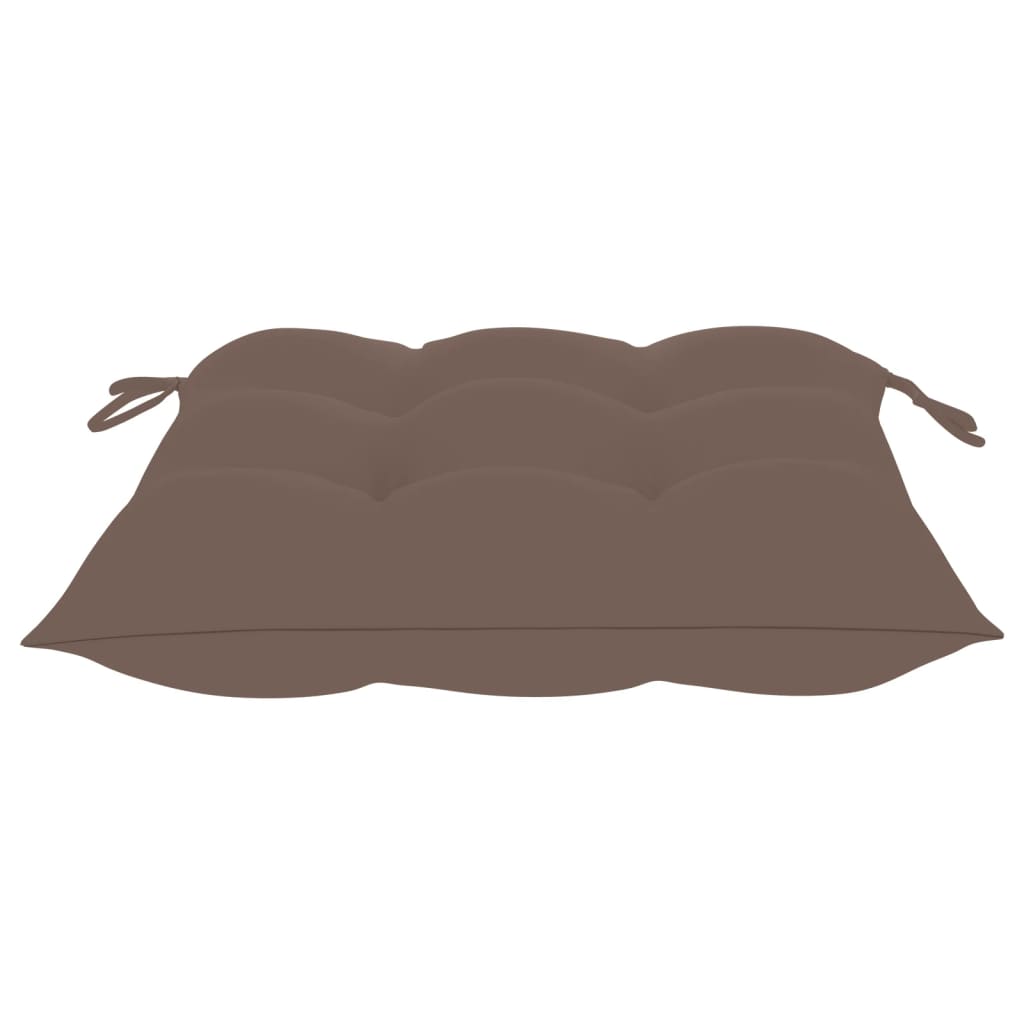 Stuhlkissen 2 Stk. Taupe 50x50x7 cm Stoff