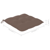 Thumbnail for Stuhlkissen 2 Stk. Taupe 50x50x7 cm Stoff