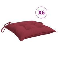 Thumbnail for Stuhlkissen 6 Stk. Weinrot 50x50x7 cm Oxford-Gewebe