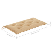 Thumbnail for Gartenbank-Auflage Beige 100x50x7 cm Stoff