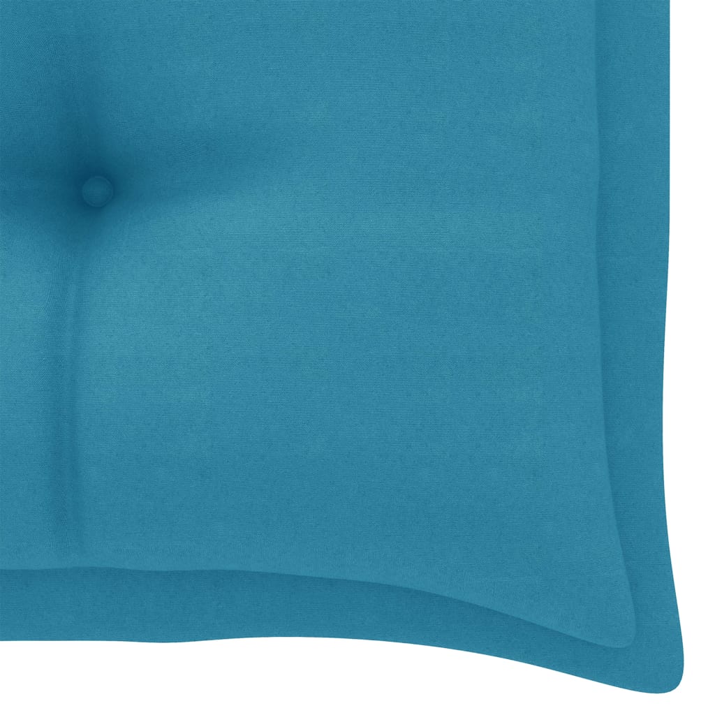 Gartenbank-Auflage Hellblau 100x50x7 cm Stoff