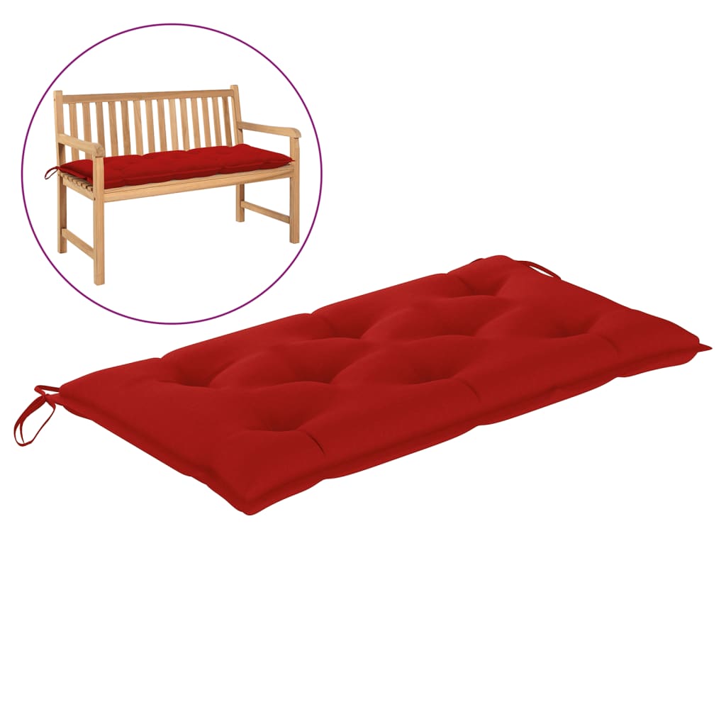 Gartenbank-Auflage Rot 100x50x7 cm Stoff