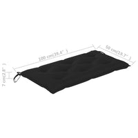 Thumbnail for Gartenbank-Auflage Schwarz 100x50x7 cm Stoff