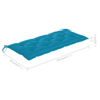 Thumbnail for Gartenbank-Auflage Hellblau 120x50x7 cm Stoff