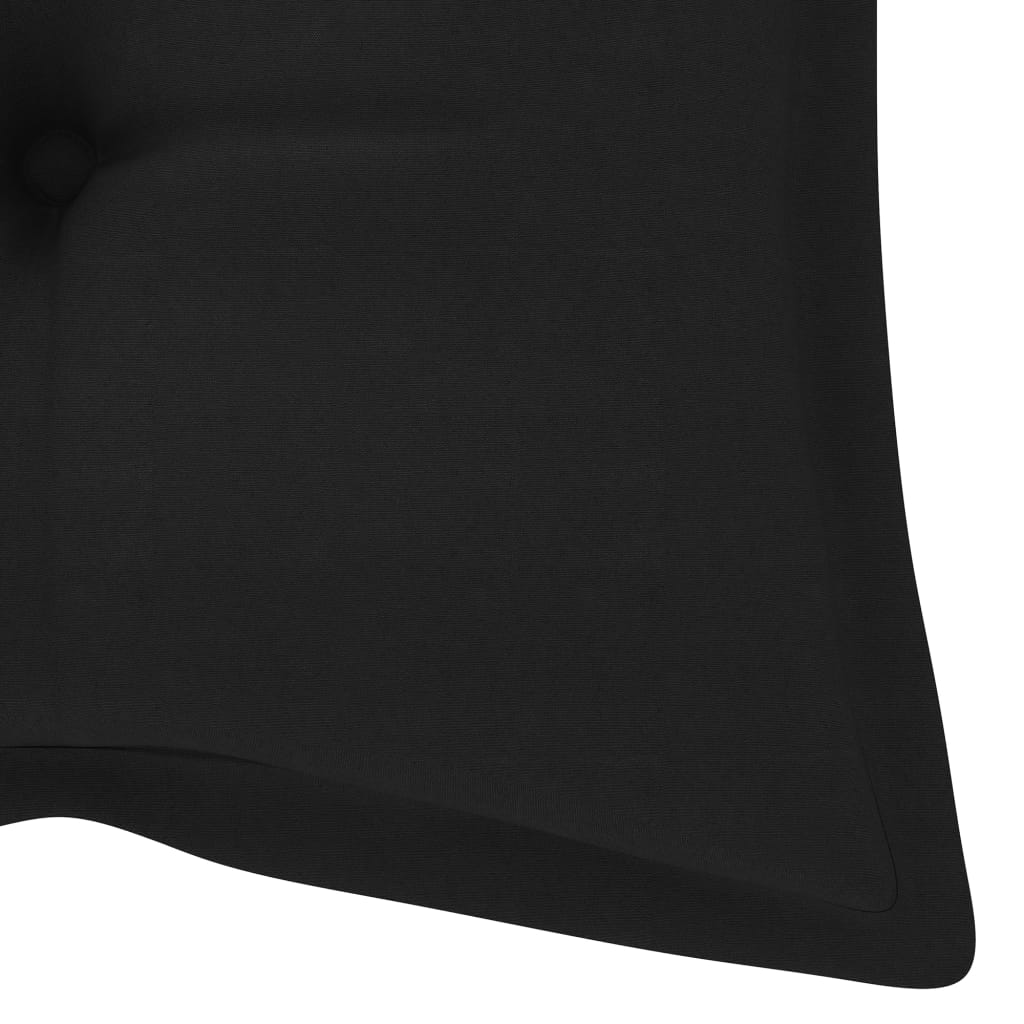Gartenbank-Auflage Schwarz 120x50x7 cm Stoff