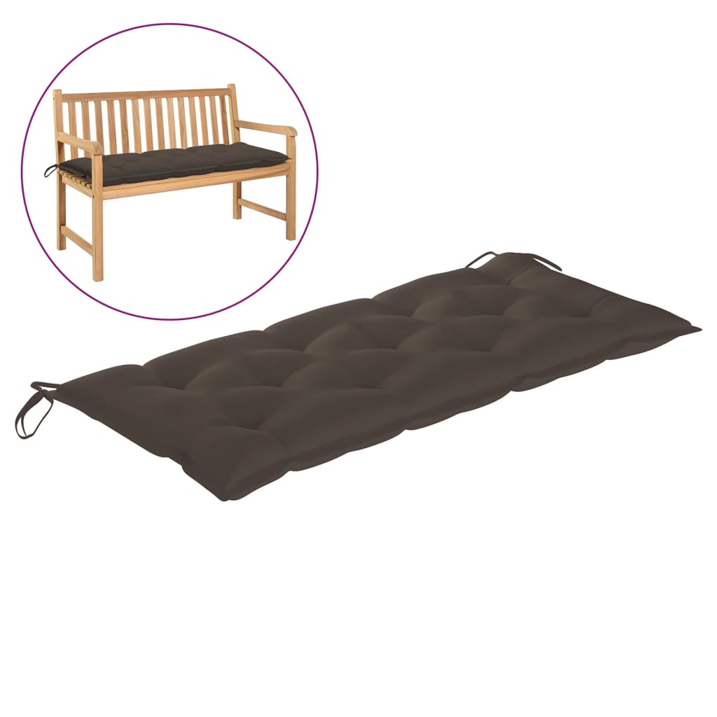 Gartenbank-Auflage Taupe 120x50x7 cm Stoff