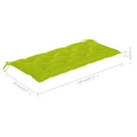 Thumbnail for Gartenbank-Auflage Hellgrün 120x50x7 cm Stoff