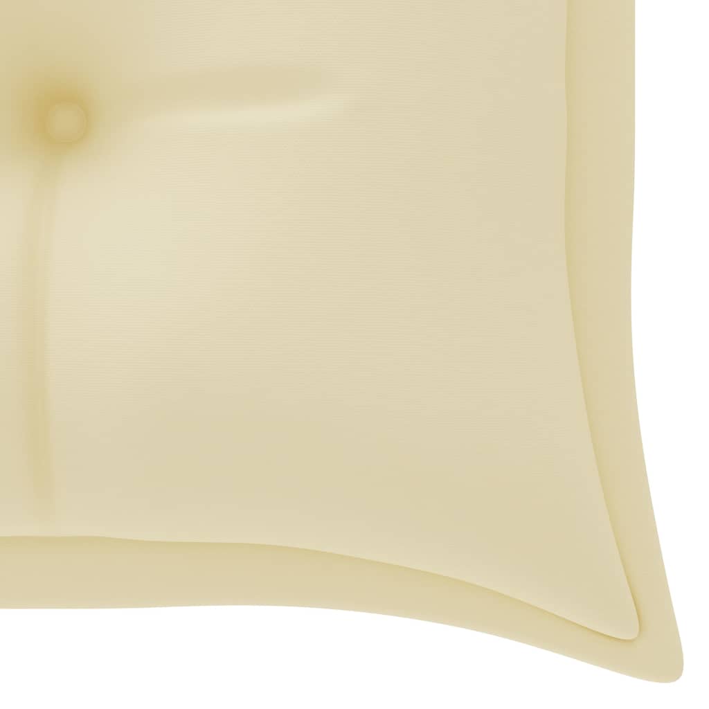 Gartenbank-Auflage Cremeweiß 150x50x7 cm Stoff