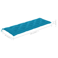 Thumbnail for Gartenbank-Auflage Hellblau 150x50x7 cm Stoff