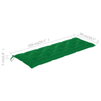 Thumbnail for Gartenbank-Auflage Grün 150x50x7 cm Stoff