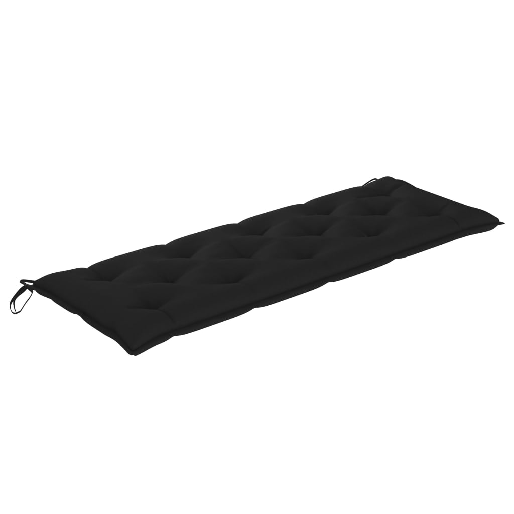 Gartenbank-Auflage Schwarz 150x50x7 cm Stoff